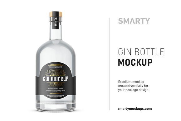 Download Dry Gin Bottle Mockup Creative Photoshop Templates Creative Market