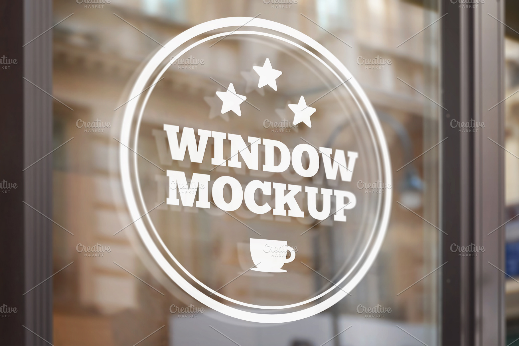 Logo mockup on store window | Creative Mockup Templates ~ Creative Market