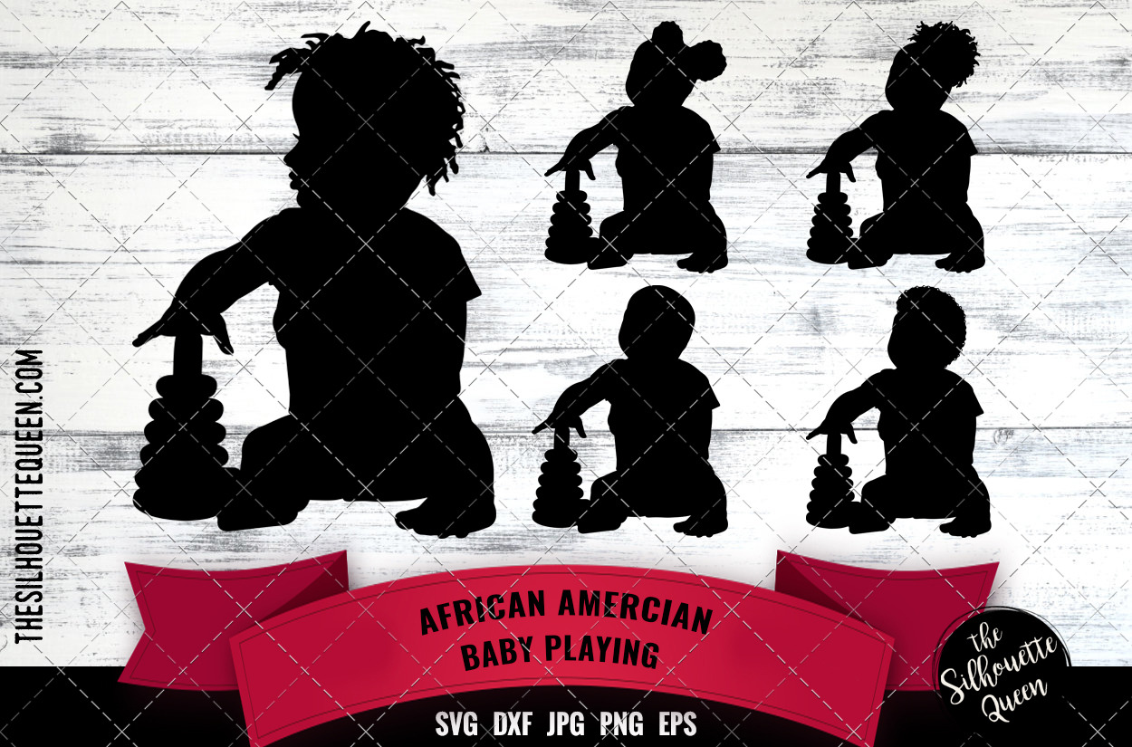 Download Black Baby Playing Svg Pre Designed Illustrator Graphics Creative Market