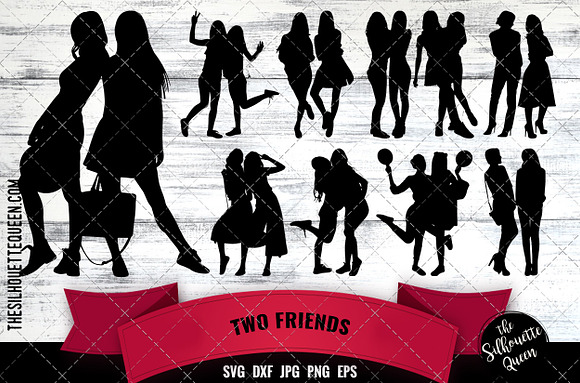 Download Women Best Friends Svg Pre Designed Vector Graphics Creative Market