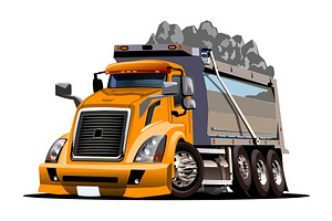 Download Dump Truck Silhouette Cut Vector Pre Designed Illustrator Graphics Creative Market