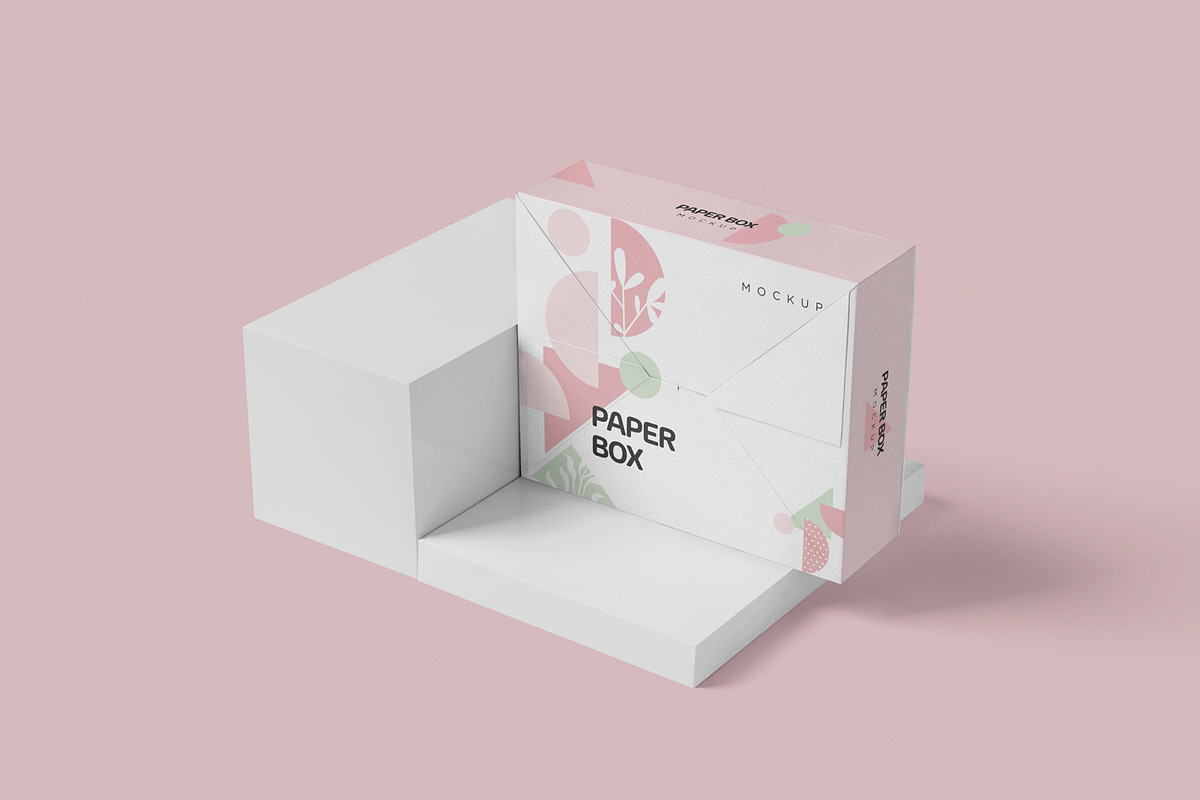 Download Wide Rectangular Paper Box Mockups | Creative Photoshop ...