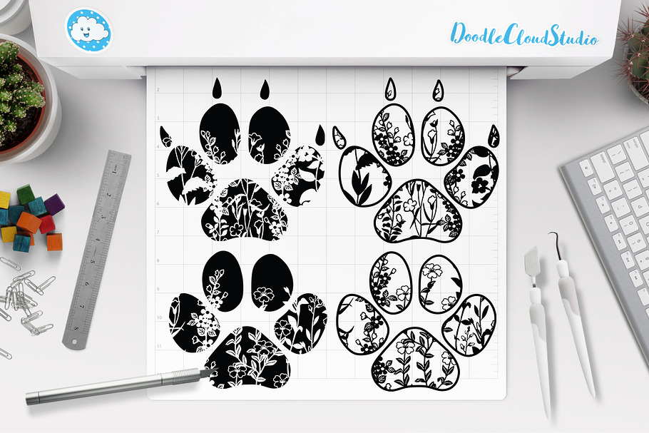 Download 31 Animal Paw Svg Paw Prints Files Pre Designed Photoshop Graphics Creative Market