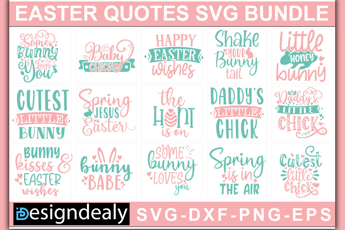 Download Easter Quotes Svg Bundle Pre Designed Illustrator Graphics Creative Market