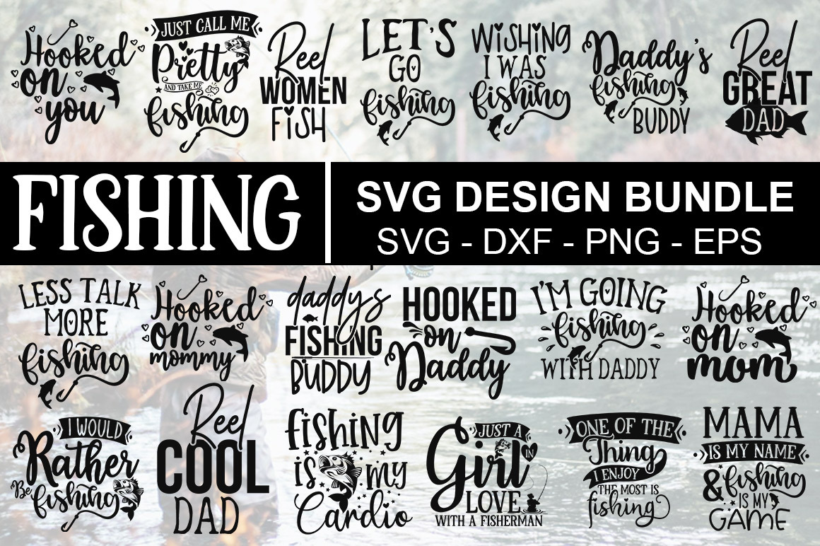 Download Fishing SVG Big Bundle | Pre-Designed Illustrator Graphics ...