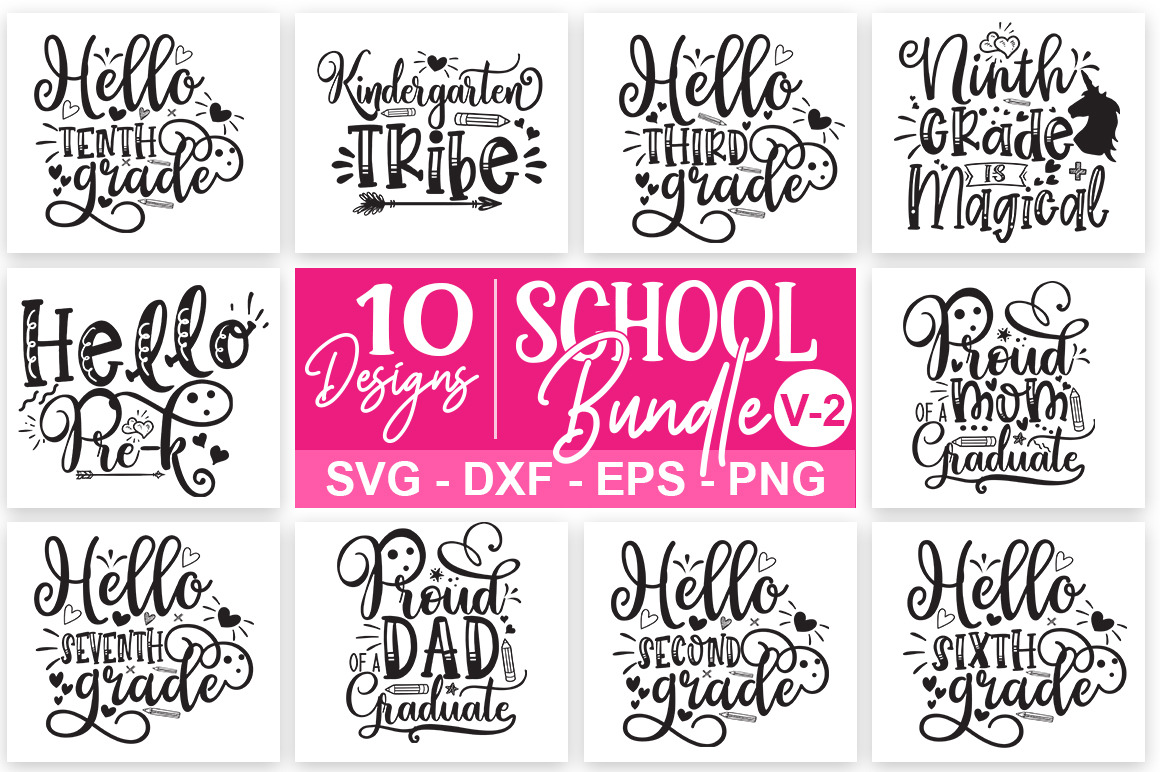 School Svg Bundle 02 Pre Designed Illustrator Graphics Creative Market