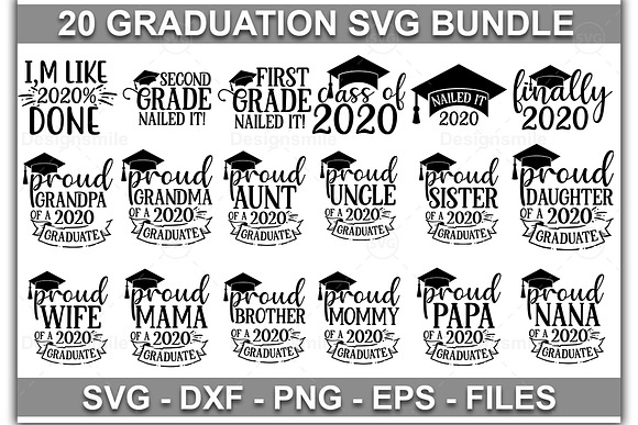 Download Graduation Svg Bundle Pre Designed Illustrator Graphics Creative Market