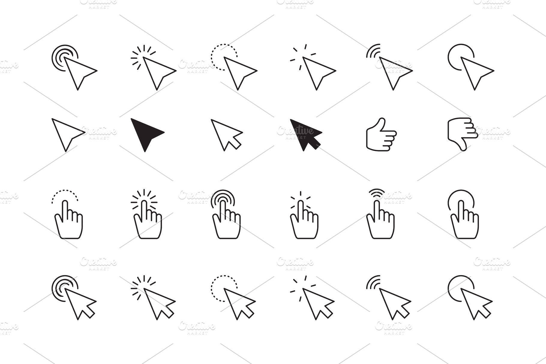 mouse arrow cursor. ui interface | Technology Illustrations ~ Creative ...