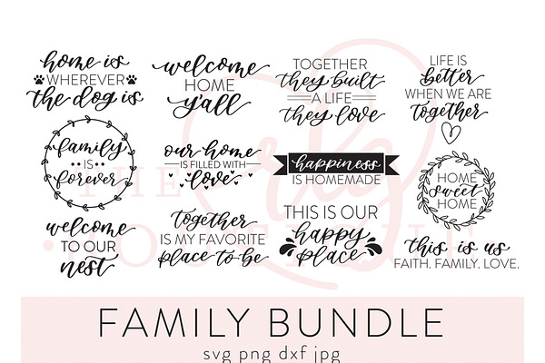 Download Family Bundle Svg Png Dxf Jpg Pre Designed Photoshop Graphics Creative Market PSD Mockup Templates