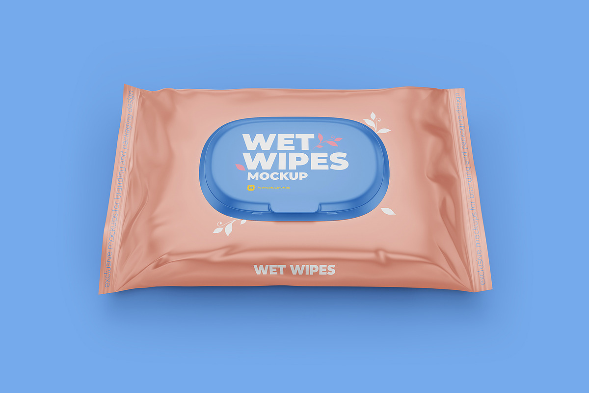 Download Wet Wipes with Cap Mockup half side | Creative Photoshop ...