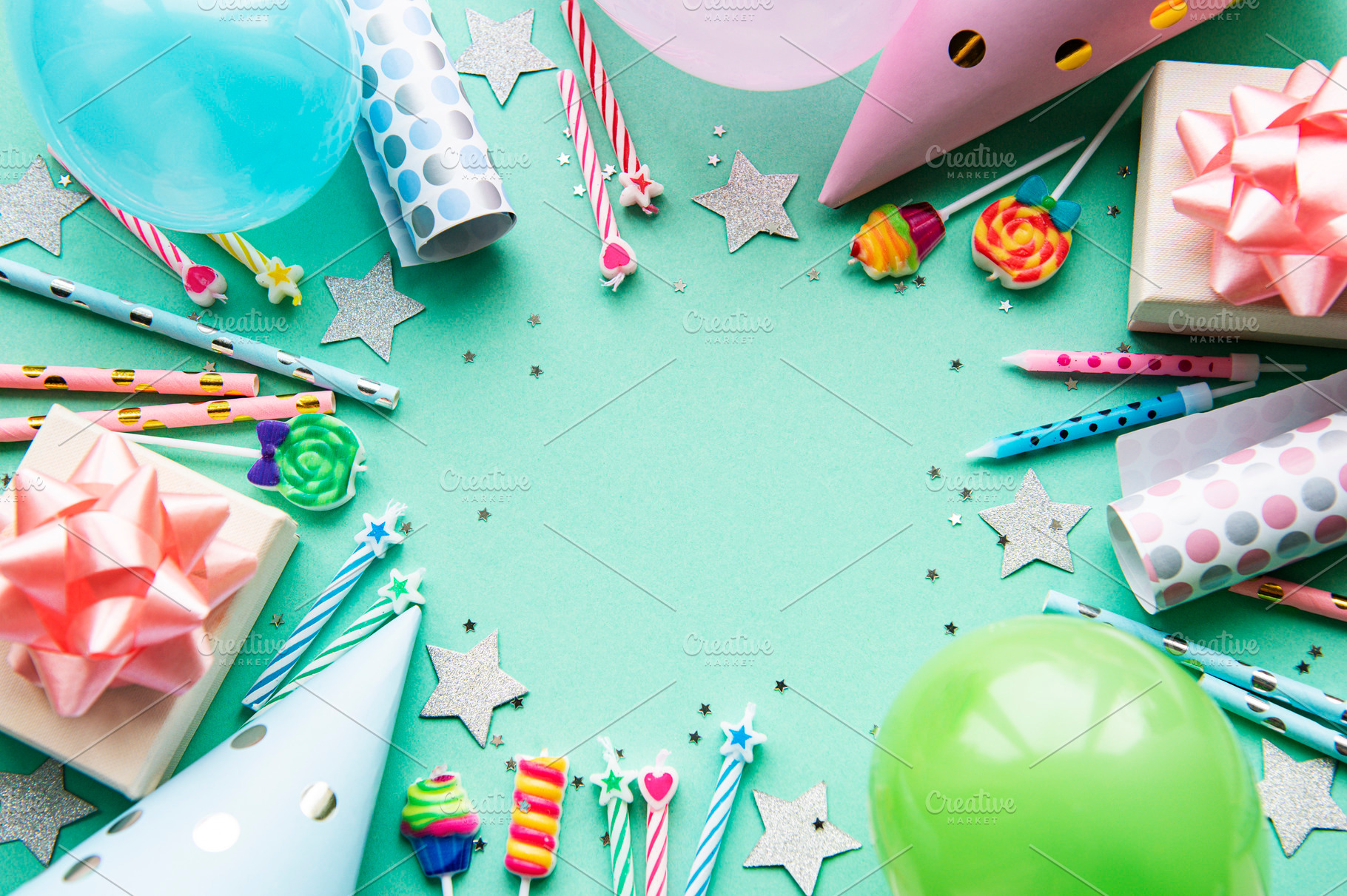 Happy birthday and party background containing balloons, party, and