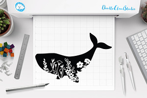 Download Floral Dolphin Svg Dolphin Clipart Pre Designed Photoshop Graphics Creative Market