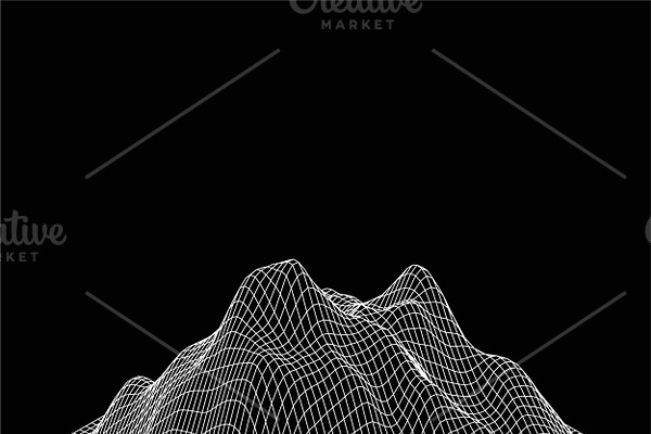 Wireframe geometric shapes. Vector | Pre-Designed Illustrator Graphics