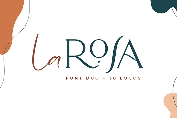 Sale La Rosa Font Duo Chic Logos Stunning Display Fonts Creative Market