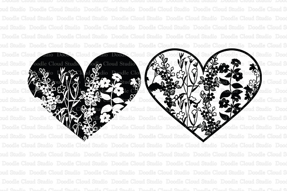 Download Floral Heart Svg Heart Clipart Pre Designed Photoshop Graphics Creative Market