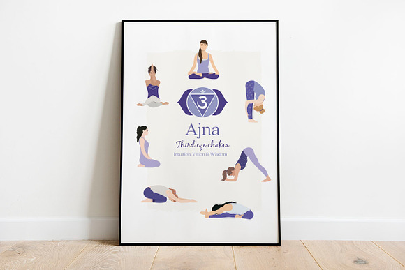 Ajna Chakra Yoga Postures Pre Designed Photoshop Graphics Creative Market