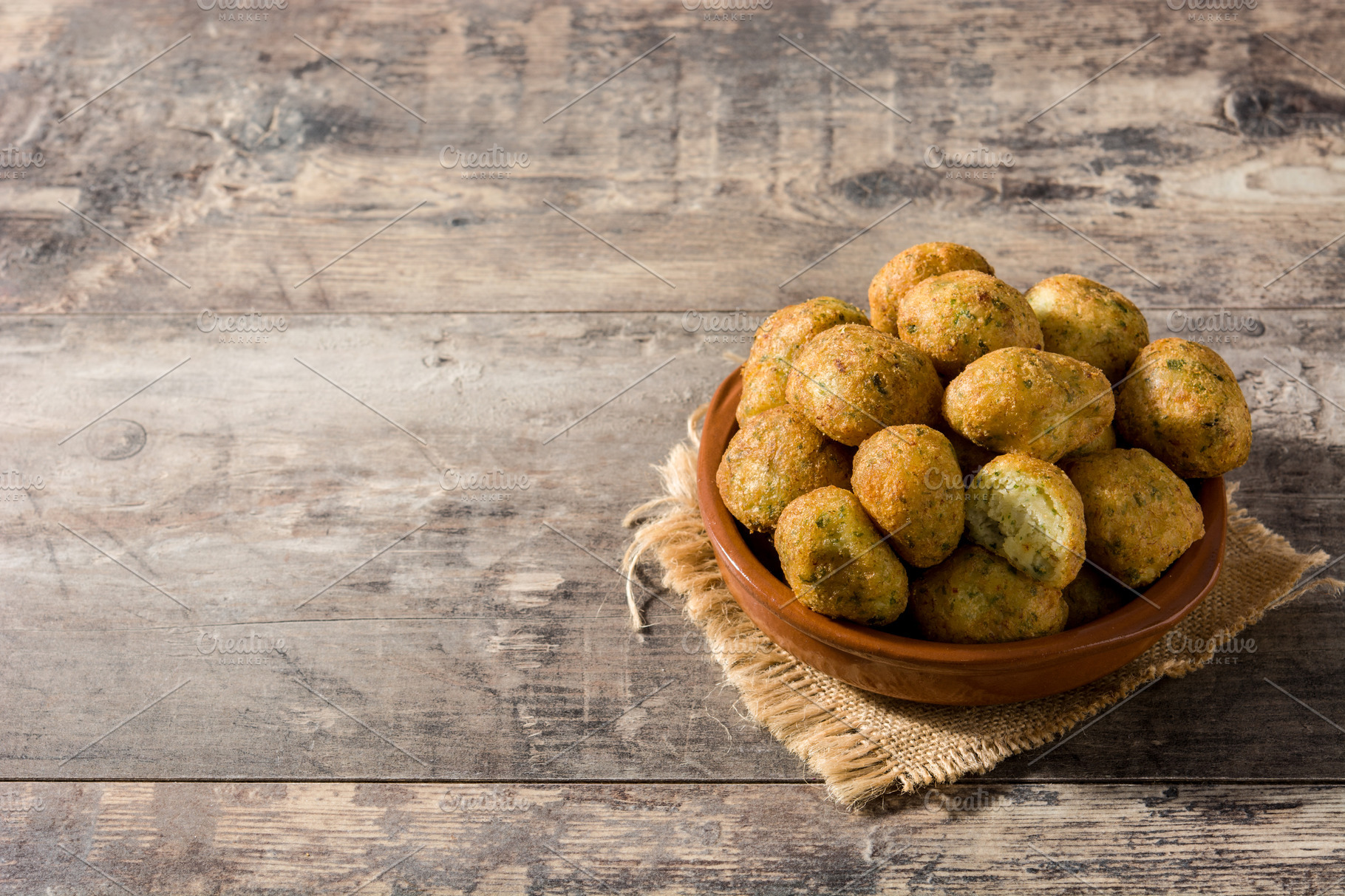 Cod Fritters Containing Accras De Morue Bacalao And Balls High Quality Food Images Creative Market