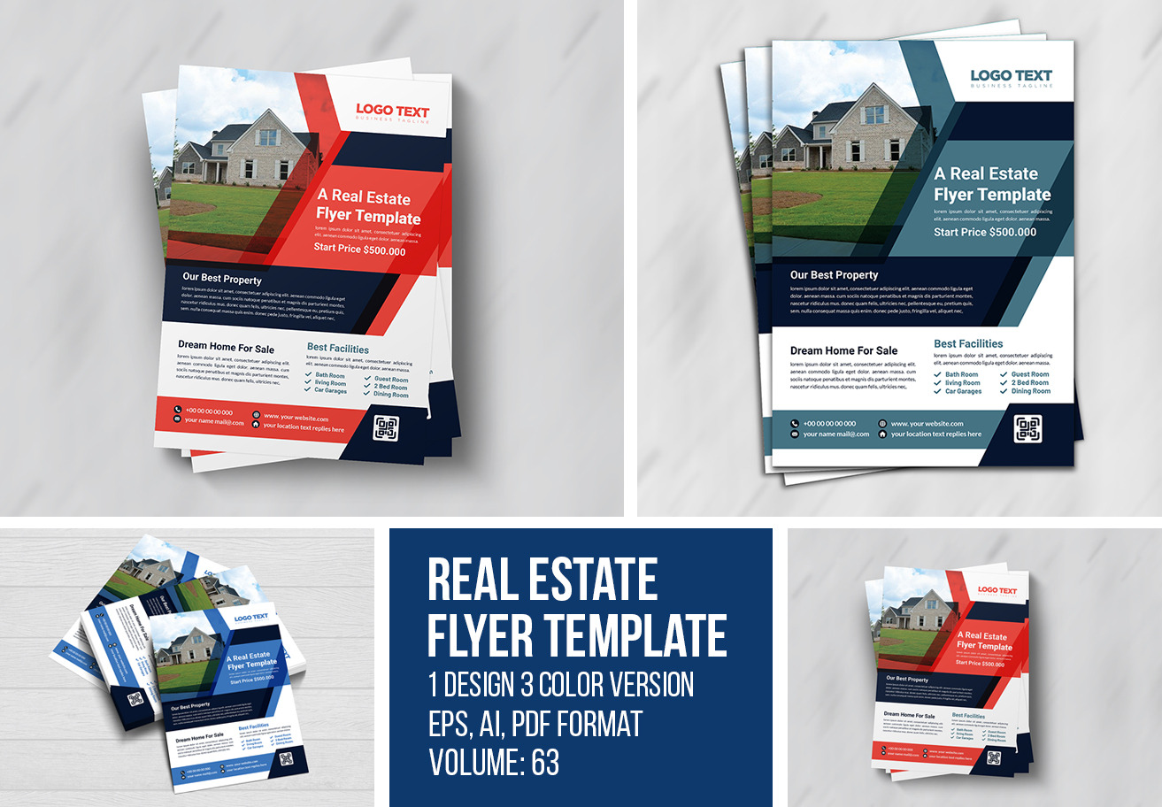 Creative Modern Real Estate Flyer Creative Illustrator Templates Creative Market