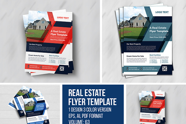 Creative Modern Real Estate Flyer Creative Illustrator Templates Creative Market