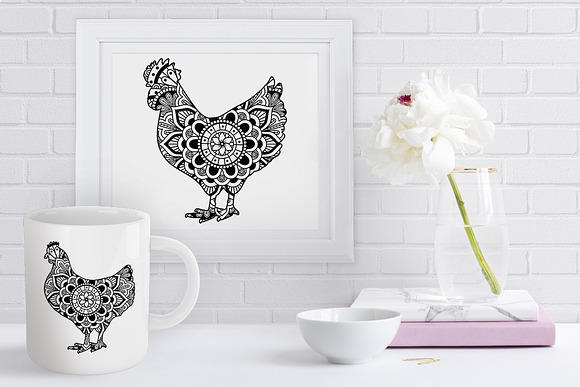 Download Chicken Mandala Svg Chicken Png Pre Designed Photoshop Graphics Creative Market