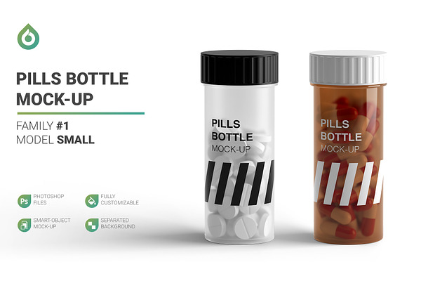 Download Pills Bottle Mockup Creative Photoshop Templates Creative Market