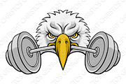 Eagle Head Barbell Lifting Weight | Animal Illustrations ~ Creative Market