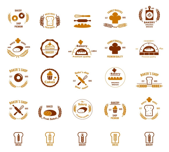 Vector bakery logos set | Graphics ~ Creative Market