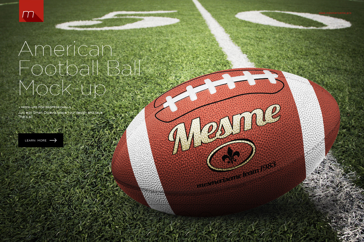 Download American Football Ball Mock-up | Creative Photoshop ...