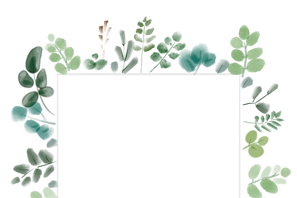 Watercolor Greenery Frame Creative Illustrator Templates Creative