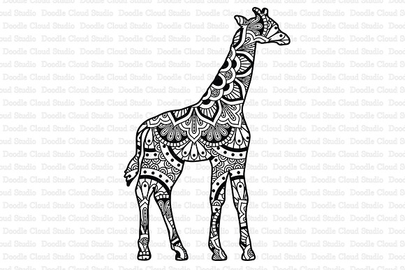 Download Giraffe Mandala Svg Giraffe Clipart Pre Designed Photoshop Graphics Creative Market