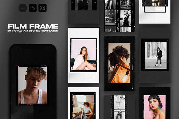 Film Frame Instagram Story Template Creative Canva Templates Creative Market