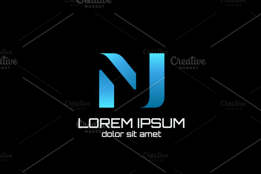 Letter N Logo Design Creative Illustrator Templates Creative Market