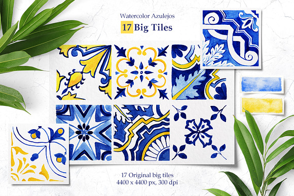 Download Portuguese Azulejos Tiles Patterns Pre Designed Photoshop Graphics Creative Market