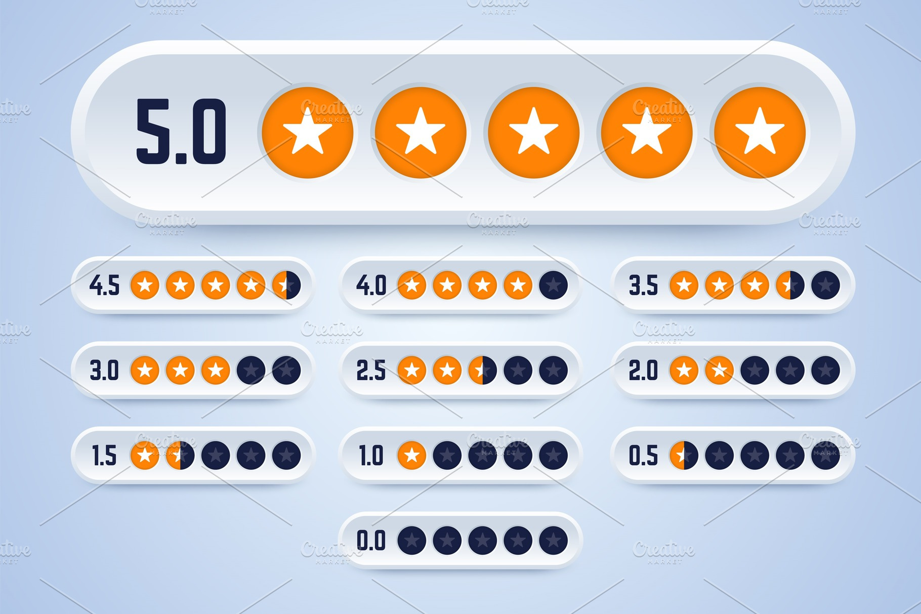 set-of-rating-labels-with-stars-graphic-objects-creative-market