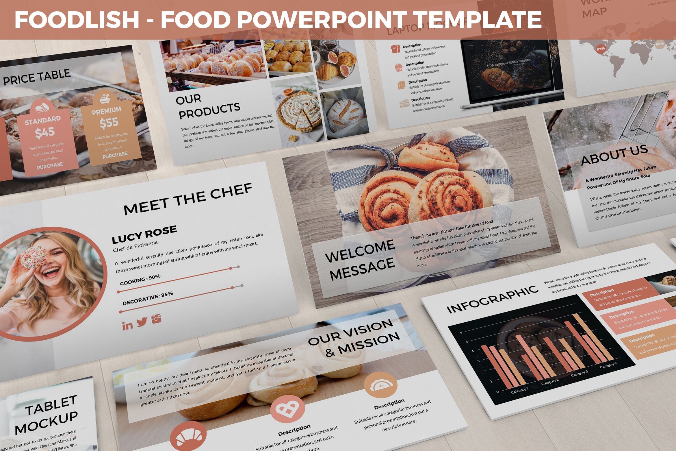 Foodlish - Food Powerpoint Template | Presentation Templates ~ Creative ...