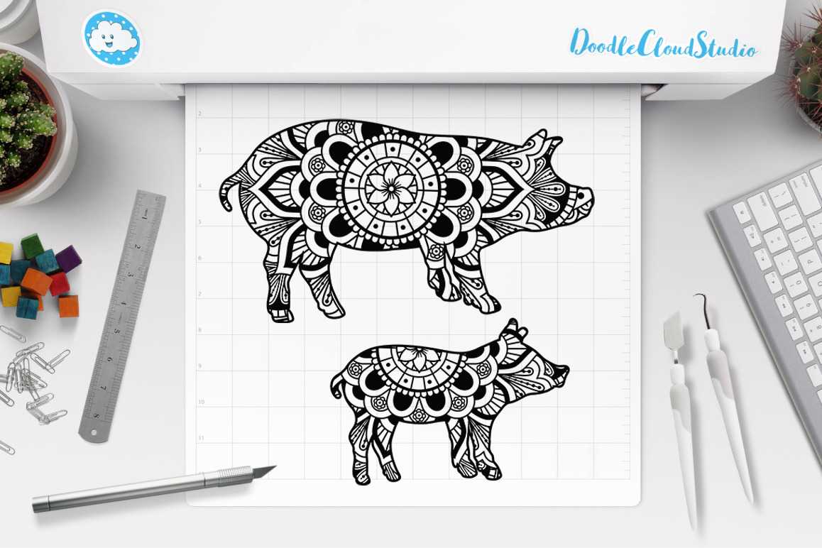 Download Pig Mandala Svg Piglet Mandala Svg Pre Designed Photoshop Graphics Creative Market Yellowimages Mockups