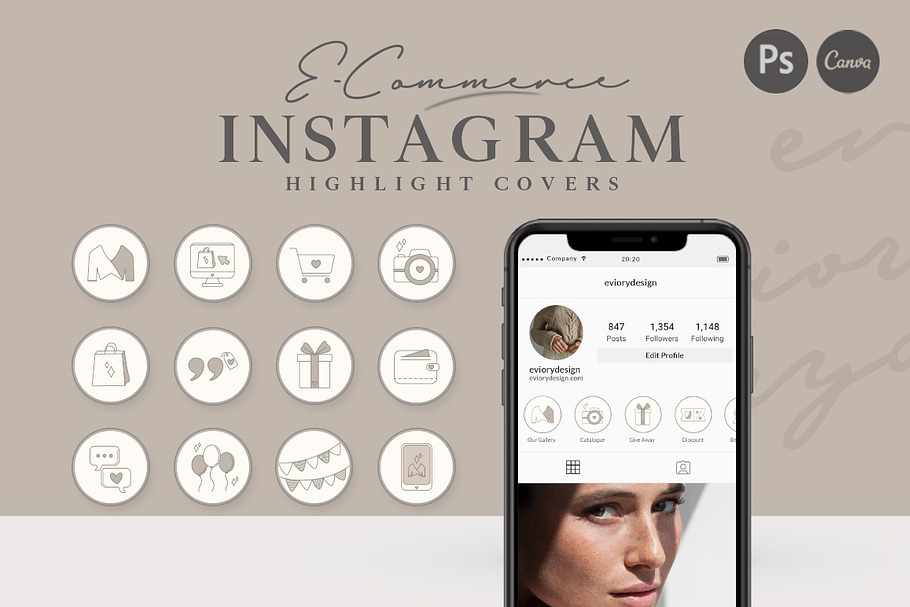 Instagram Highlight Artist and Craft | Creative Illustrator Templates ...