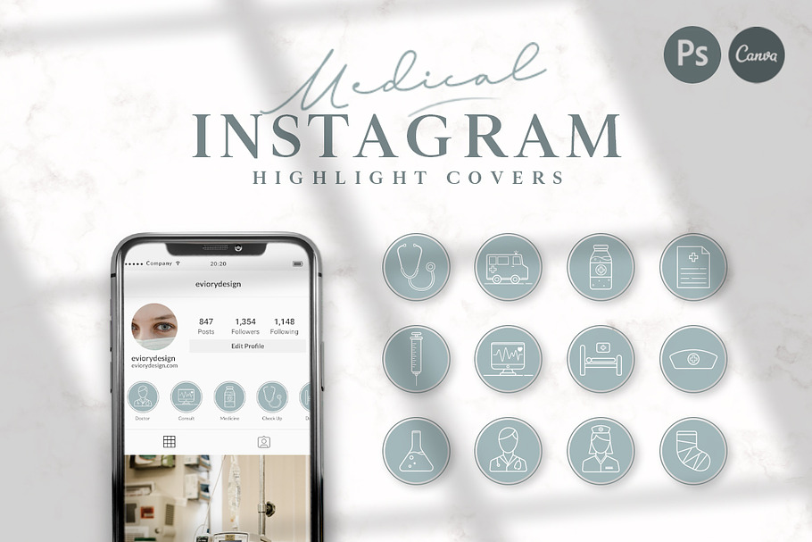 Instagram Highlight Business | Creative Illustrator Templates ...