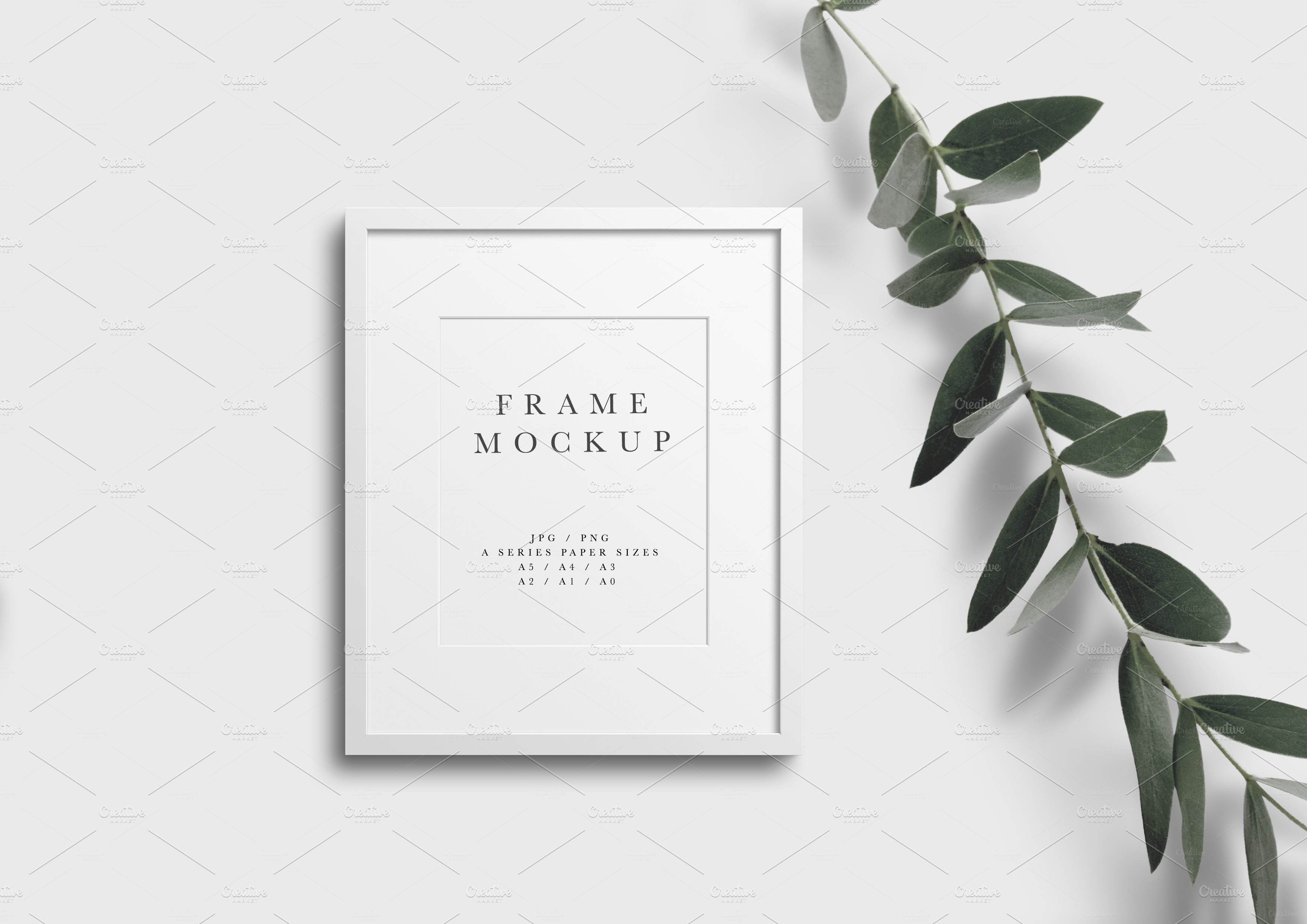 Download White Frame Mockup 474 Creative Photoshop Templates Creative Market PSD Mockup Templates