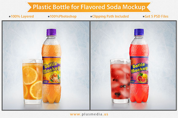 Download Plastic Bottle Mockup Creative Photoshop Templates Creative Market PSD Mockup Templates