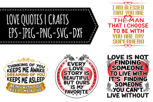 Love Quotes Svg Vol2 Pre Designed Photoshop Graphics Creative Market