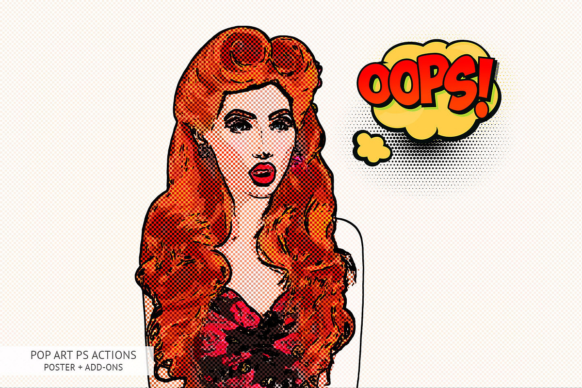 Pop Art Actions Photoshop | Unique Photoshop Add-Ons ~ Creative Market