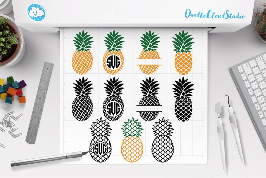 Download Pineapples Svg Pineapples Png Pre Designed Photoshop Graphics Creative Market