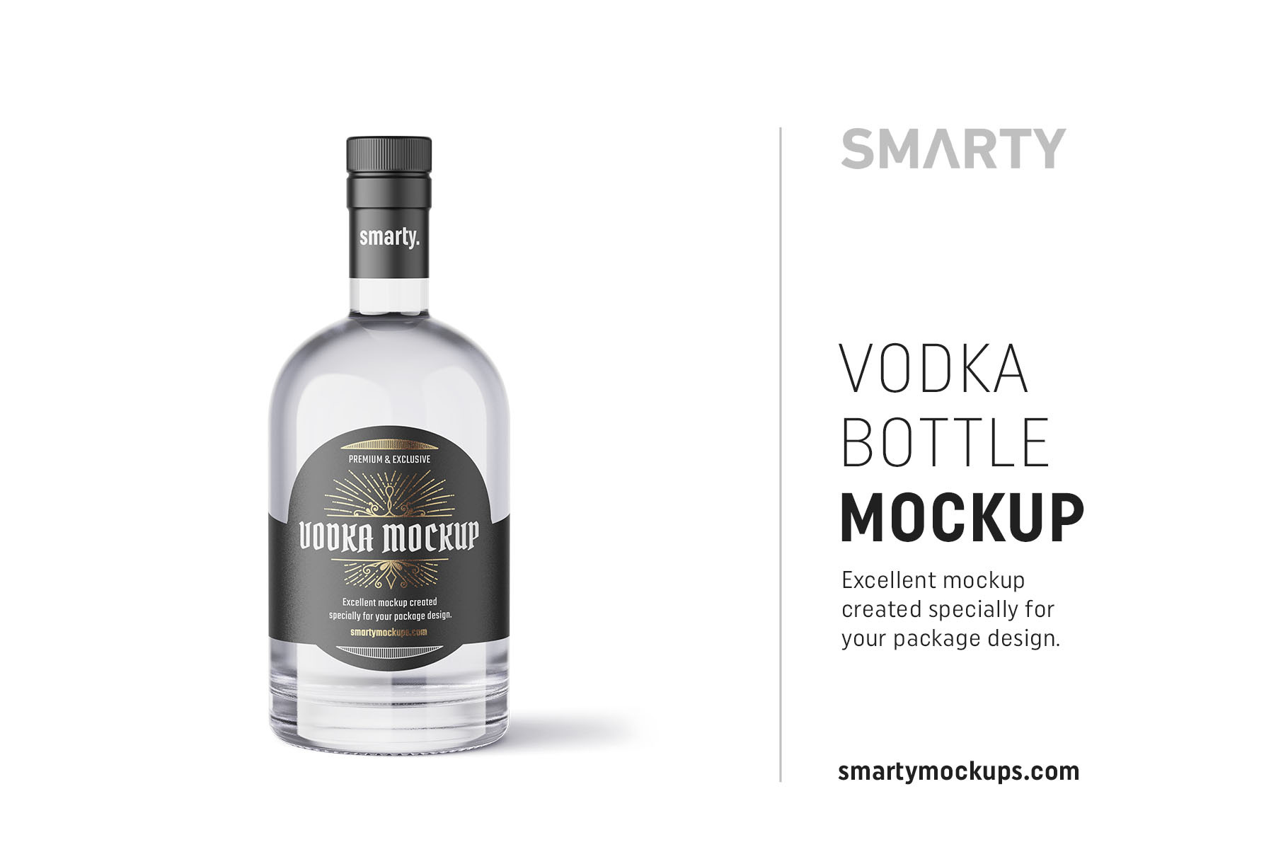 Download Vodka bottle mockup | Creative Photoshop Templates ~ Creative Market