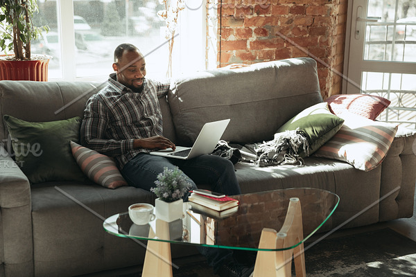 Africanamerican Man Freelancer Dur Stock Photo Containing Business And High Quality People Images Creative Market