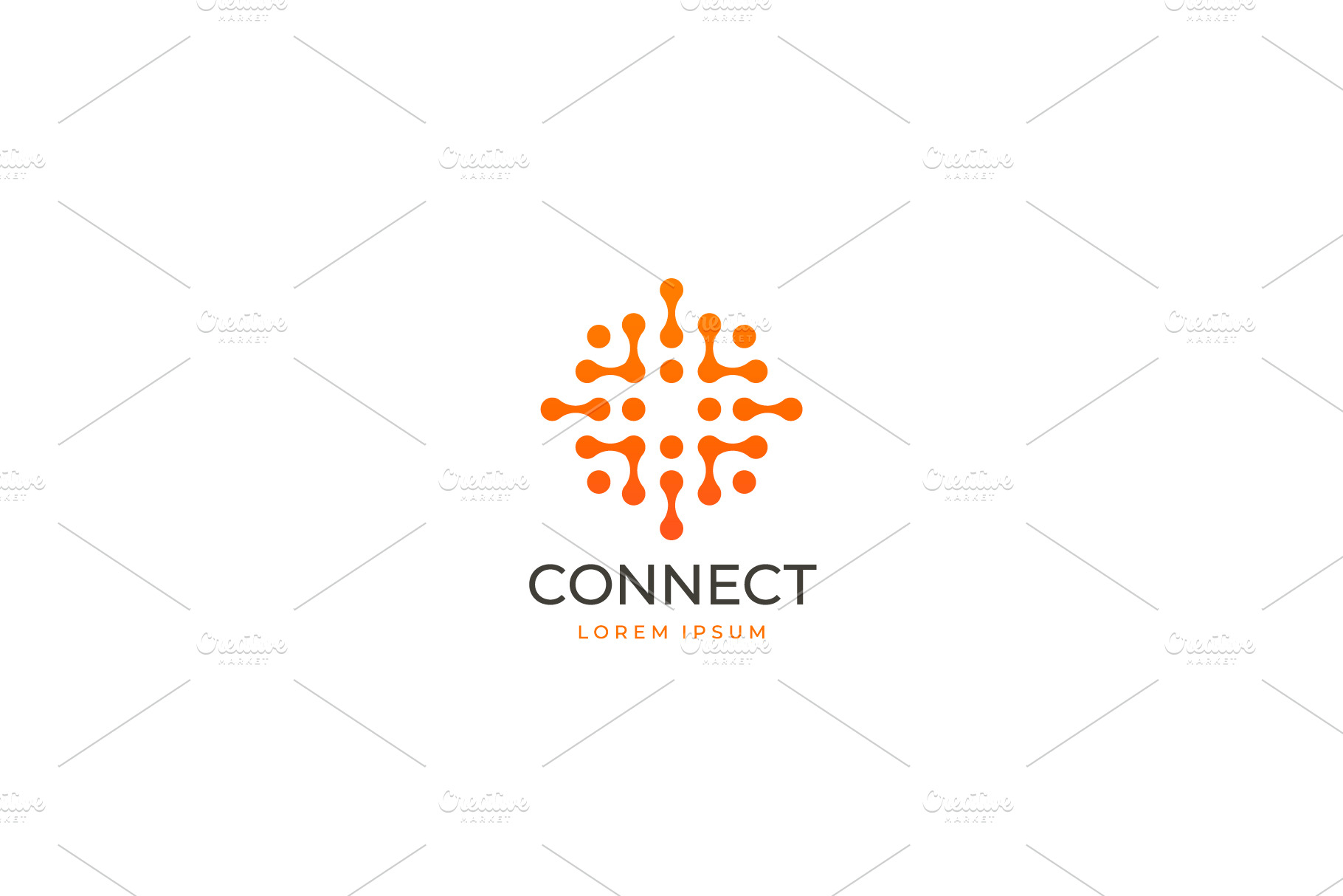 Connection letter O logo. | Branding & Logo Templates ~ Creative Market