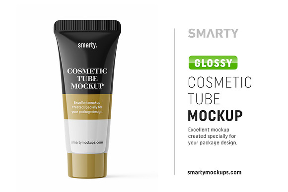 Download Glossy Cosmetic Tube Mockup Creative Photoshop Templates Creative Market