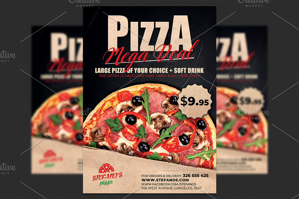 Pizzeria Flyer Template Creative Market