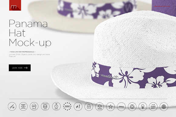 Download Panama Hat Mock Up Creative Photoshop Templates Creative Market