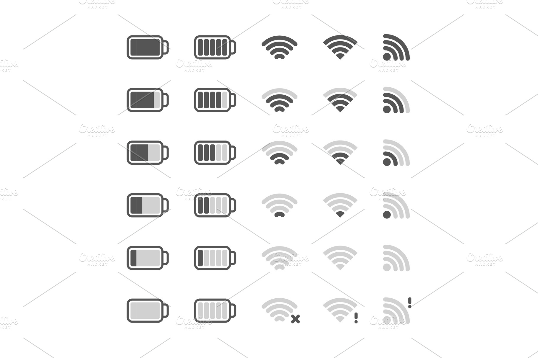 wifi icon. digital ui symbols of | Vector Graphics ~ Creative Market